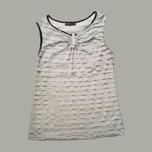 Janeric Moss Green & Black Dots with Ruffled Tiers Tank Top